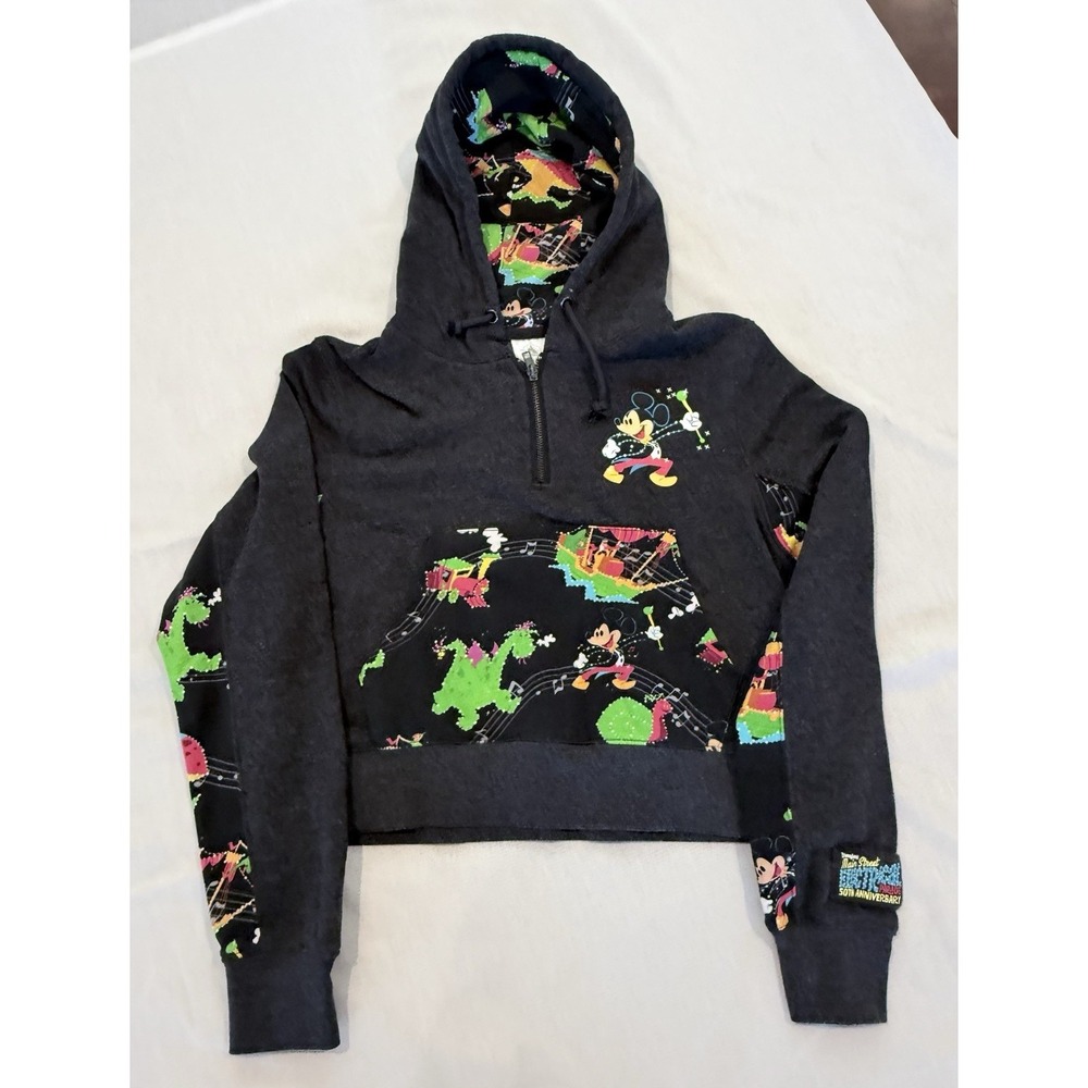 Disneyland 50th Anniversary Main Street Electrical Parade Crop Hoodie Sweatshirt